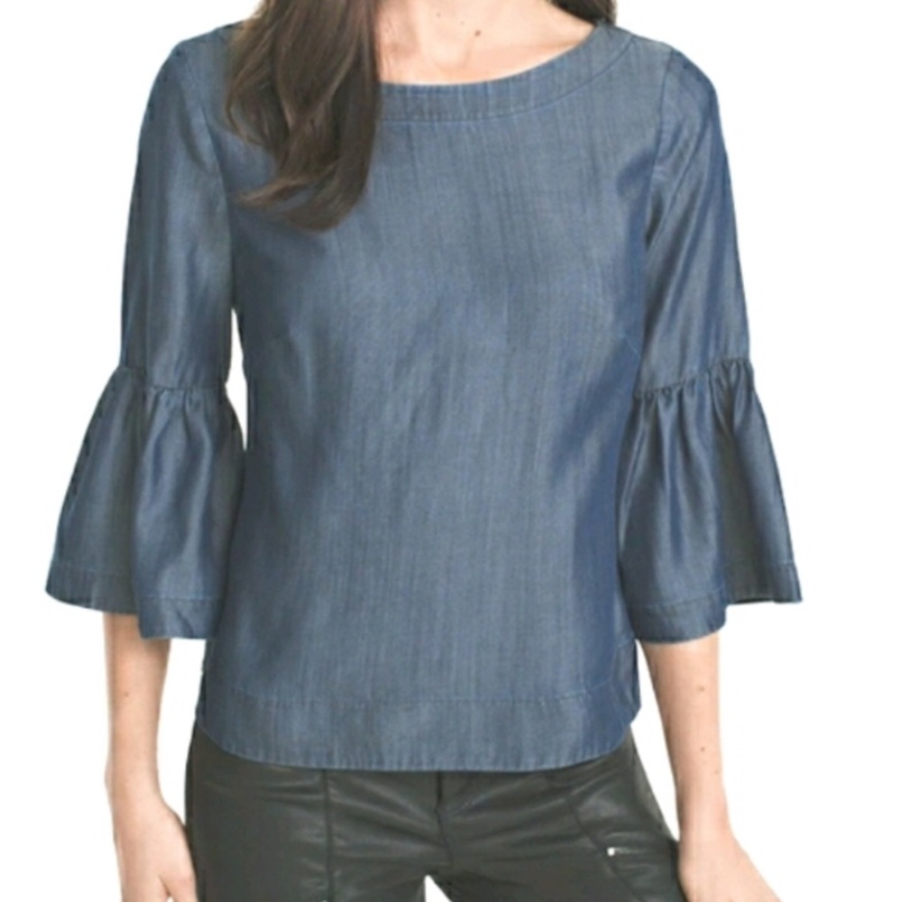 WHBM Chambray Blouse Size 12 EUC